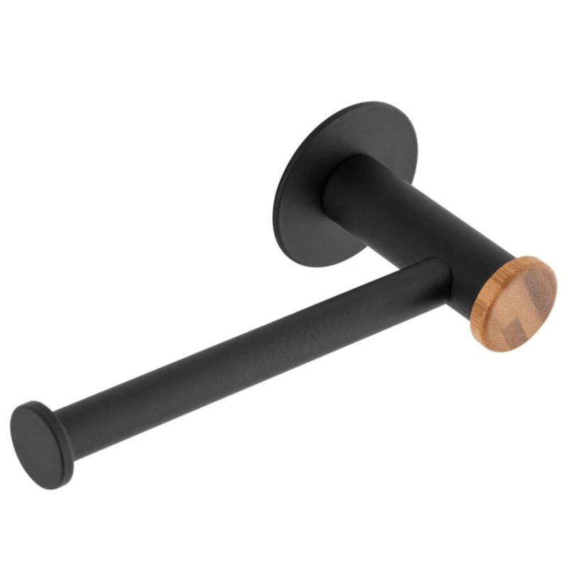 Uchwyt na papier toaletowy ALFA - Yoka Home bez wiercenia bambus haczyk samoprzylepny- 1 szt.