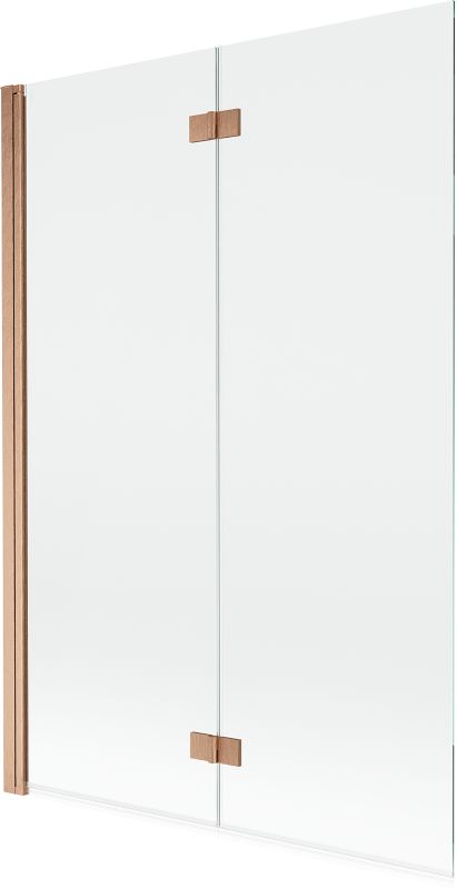 Parawan nawannowy Mexen Mist miedź szczotkowana 120x150 2-skrzydłowy lewy 1 szt