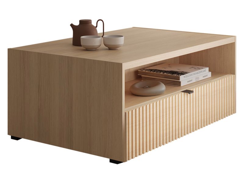 Stolik kawowy z szufladą MIRJAN 24 Cyliza dąb vicenza bielona 1 szt.