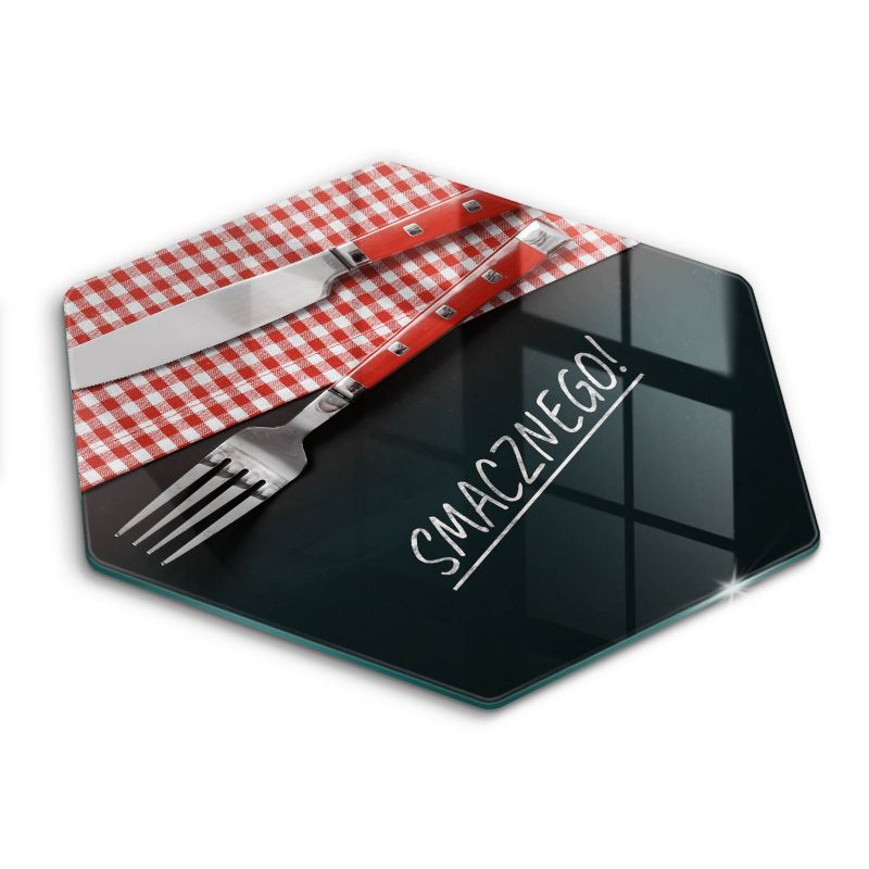 Szklana deska do krojenia Wallfluent h40 cm Smacznego posiłku 1 szt.