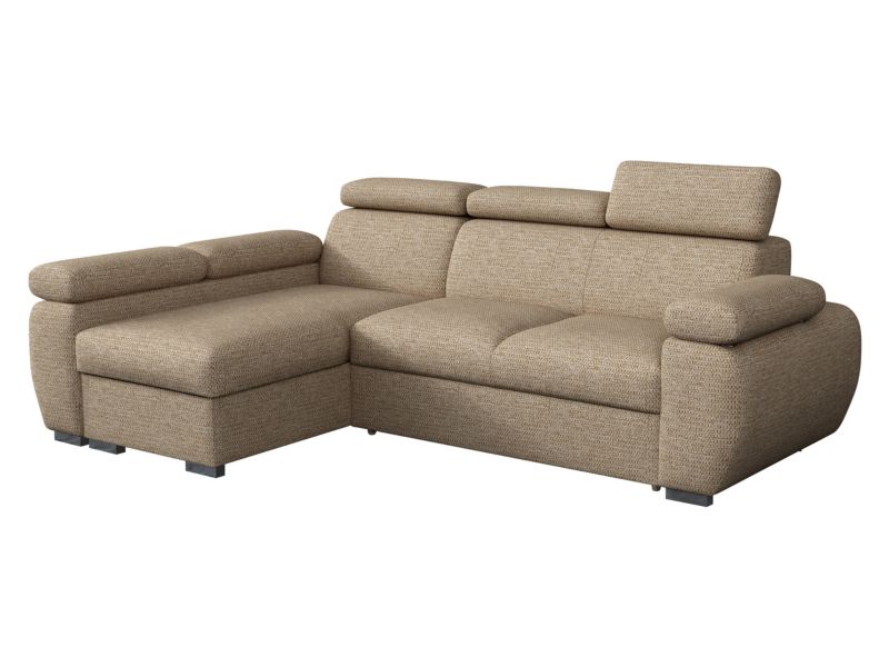 Narożnik z funkcją spania MIRJAN 24 Boston Mini lewy LC+2R ciemnobeżowa plecionka 1 szt.