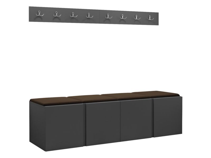 Garderoba MIRJAN 24 Orion VII grafit + brązowy 1 kpl.