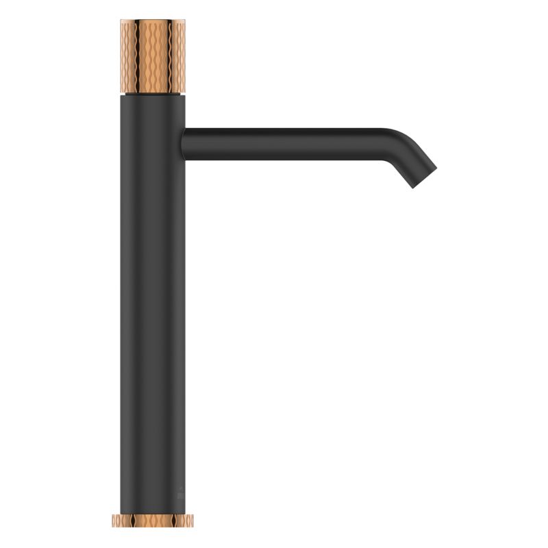 Bateria Umywalkowa Invena Wysoka STARLIGHT Czarna / Rose Gold - 1 szt.