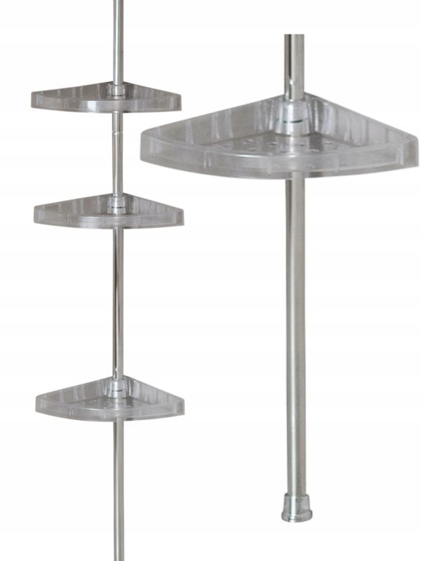 Półka narożna prysznicowa Estiva 250 cm srebrna 1 szt.