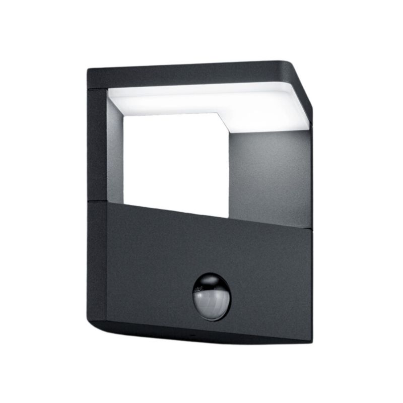 Kinkiet zewnętrzny z czujnikiem Trio Ganges antracytowo-biały LED 9W 3000K 1000lm IP54 wym: 15 x 17 x 17 cm aluminium - 1 szt.