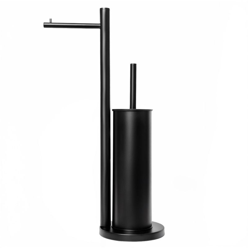 Stojak VENIS Yoka Home na papier toaletowy czarny i szczotka do WC czarna - 1 szt.
