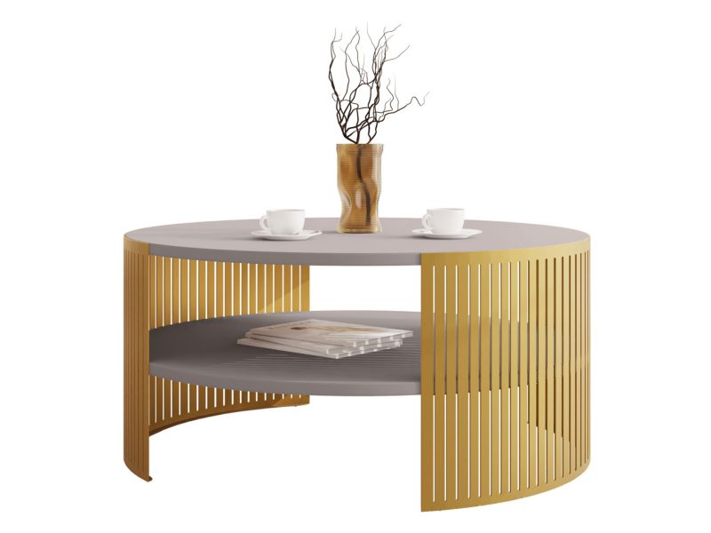 Stolik kawowy MIRJAN 24 Fikoli złoty/kaszmir 1 szt.