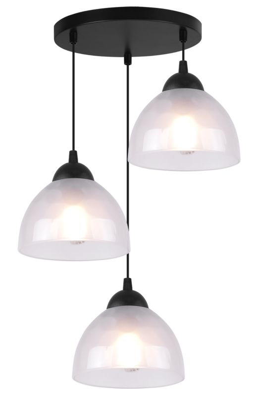 Lampa sufitowa wisząca Light Home LH Venice 3x E27 60W okrągły klosz mleczny 1szt.