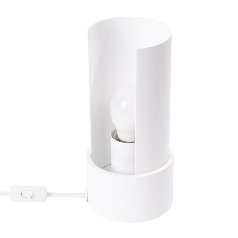 Lampa biurkowa Sollux Lighting Flash biała 1 x E27 x 15W IP20 wym: 21 x 10 x 10 cm metal - 1 szt.