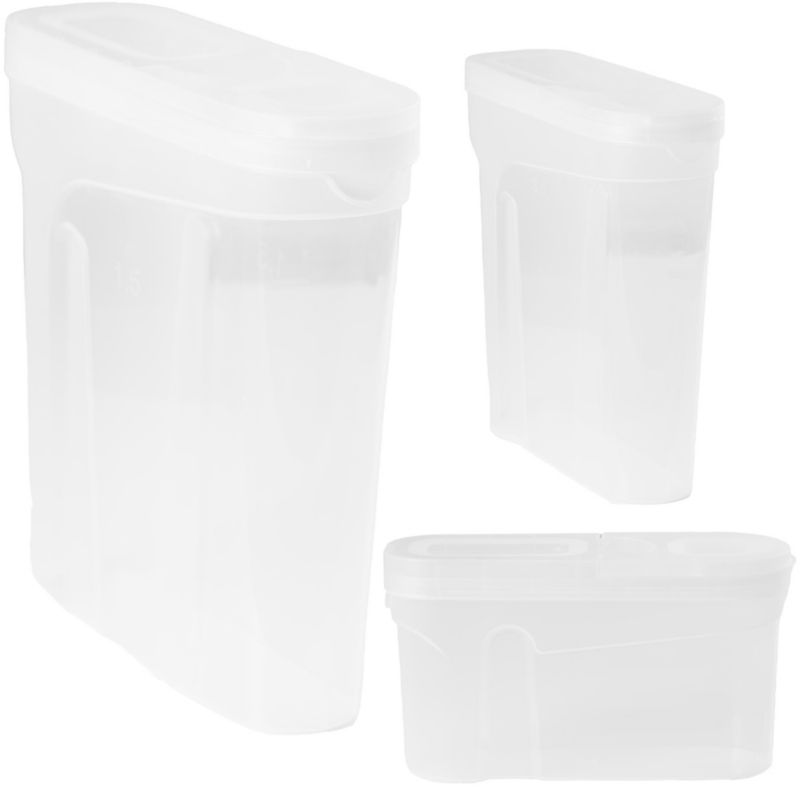 POJEMNIKI EDANTI NA ŻYWNOŚĆ KUCHENNE DO PRZECHOWYWANIA PRODUKTÓW SYPKICH 1, 2, 4 L 3 szt.