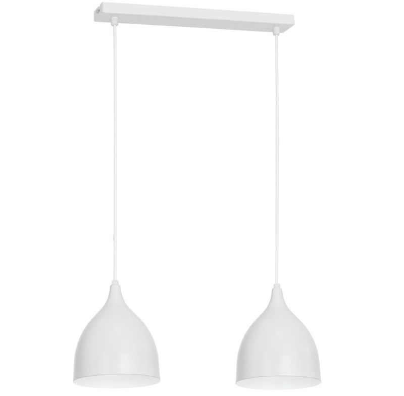 Lampa wisząca Luminex Noak Classic jasny szaro-biała wym: 110 x 52 x 17 cm 2xE27 x 15W 1 szt.