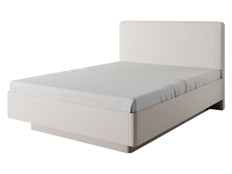 Łóżko ze stelażem MIRJAN 24 Lante 160x200 beż piaskowy + beżowa bukla 1 szt.