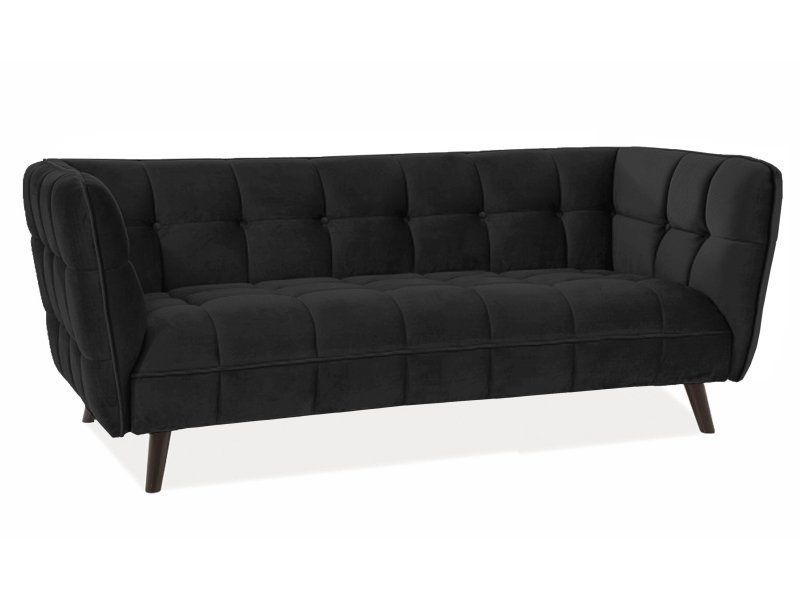 Sofa Signal CASTELLO VELVET 3 czarna 1 szt