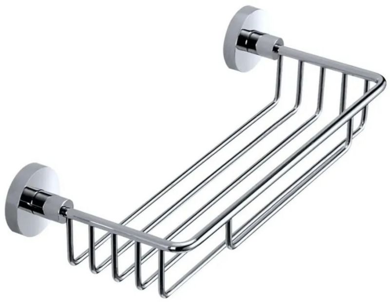 Koszyk łazienkowy ścienny Stella chromowany metalowy 35x14,5 cm antykorozyjny montaż 1 szt.