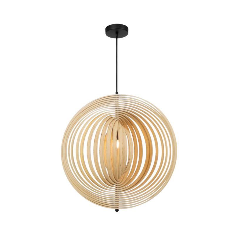 Lampa wisząca Maytoni Roots 9500 czarna-jasne drewno ring 1xE27 x 40W 1 szt.