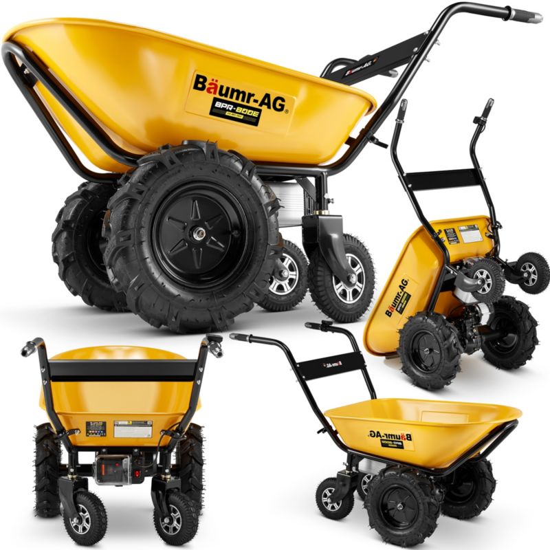Taczka elektryczna ogrodowa wozidło budowlane 100L BAUMR-AG BPR-800E 260kg