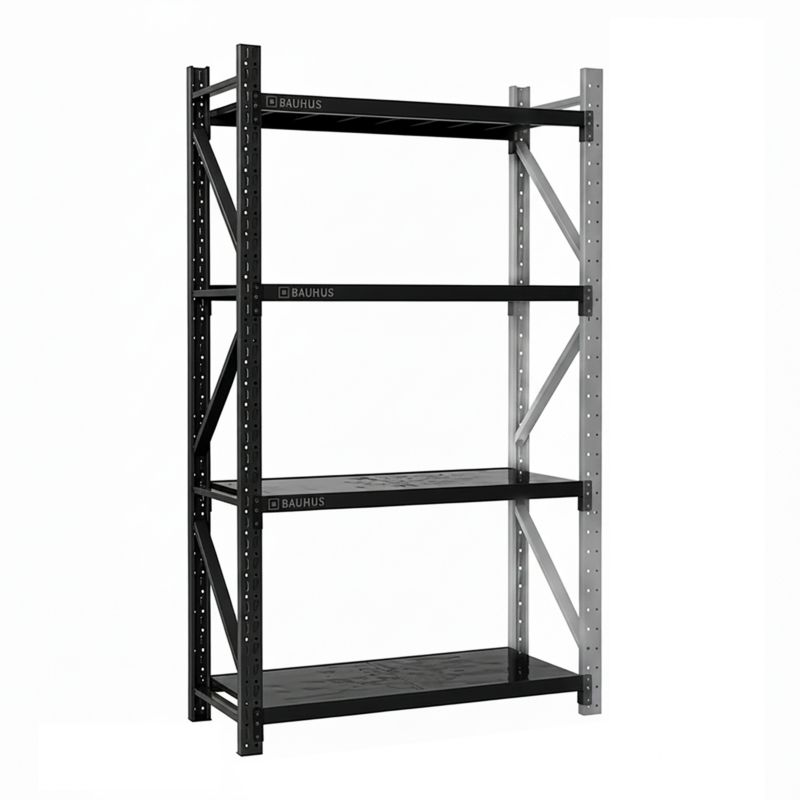 Regał modułowy Bauhus moduł dostawka 250x200x60 Czarny 1 szt.