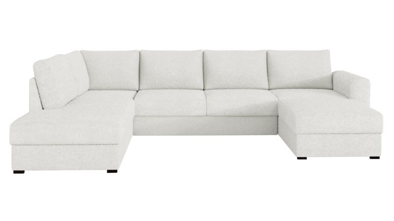 Narożnik z funkcją spania MIRJAN 24 Wilma Premium lewy biała bukla 1 szt.