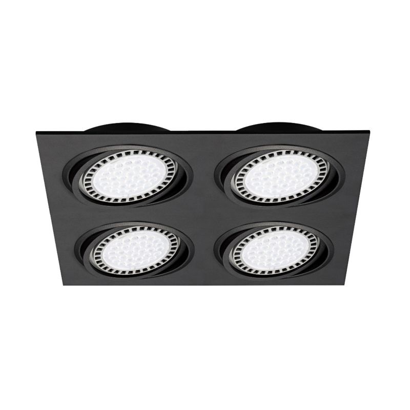 Oprawa sufitowa wpuszczana Zuma Line Boxy Dl czarna ruchoma 4 x ES111 x 15W IP20 wym: 35 x 35 cm kwadratowa - 1 szt.