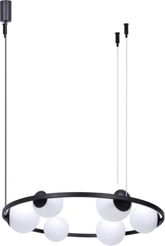 Lampa wisząca Zuma Line Orbit czarno-biała wym: 120 x 78 x 78 cm 6xE14 / E27 x 40W 1 szt.