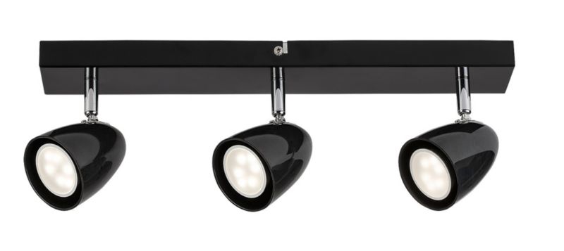 Reflektor sufitowy Rabalux Perico czarny 3 x GU10 x IP20 wym: 15 x 43 x 7 cm - 1 szt.