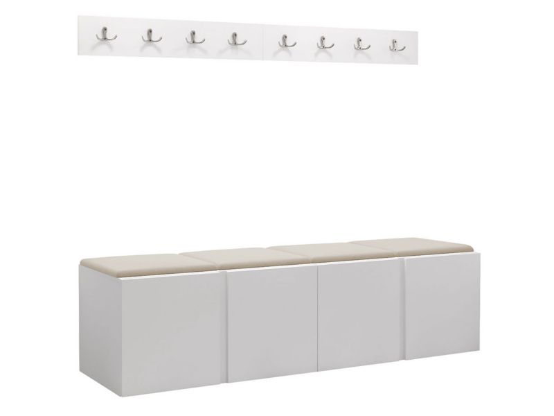 Garderoba MIRJAN 24 Orion VII biały + beżowy 1 kpl.