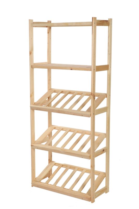 Regał na słoiki i skrzynki MODO24 162,6 cm 5 półek naturalny 1 szt.