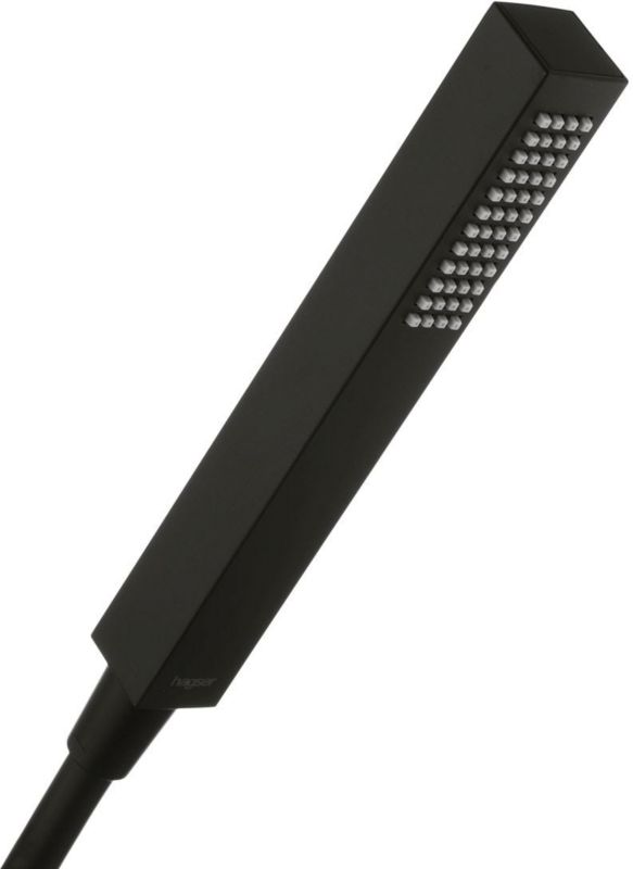 Słuchawka prysznicowa Hagser Lea czarny mat 1-funkcyjna, silikonowe wypustki, ABS, 1 szt.