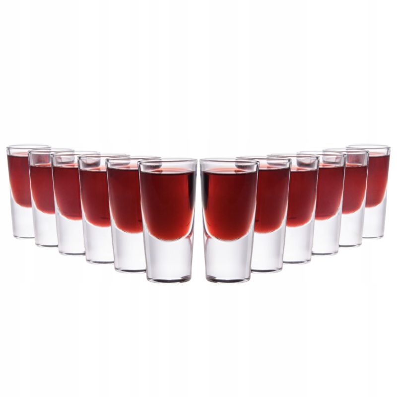 Kieliszki KADAX Do Wódki 28ml Komplet Kieliszków Do Shotów Nalewek 12szt