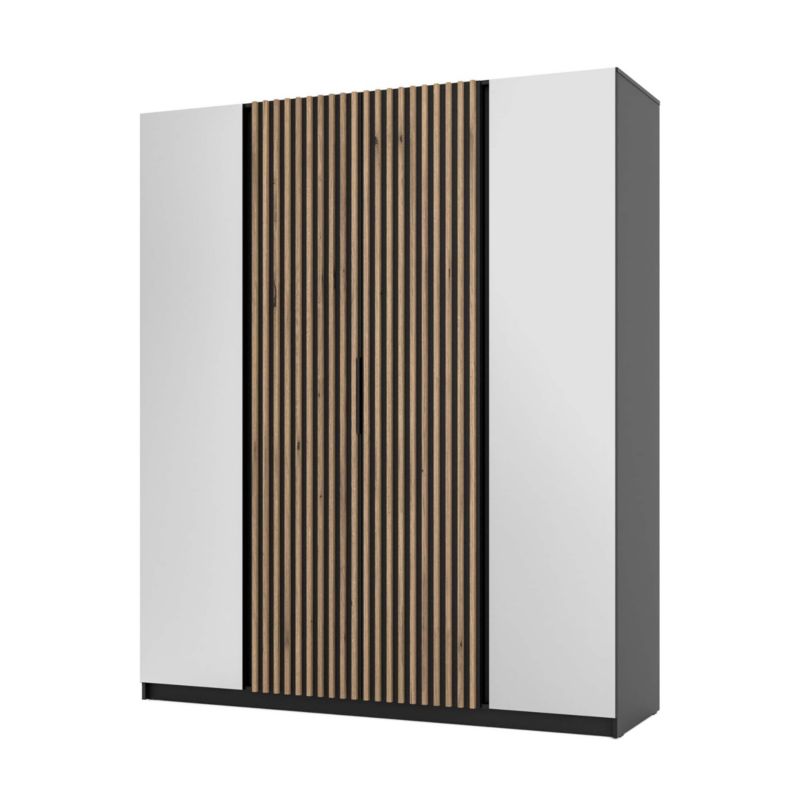 Szafa do przedpokoju 4-drzwiowa z lustrem Bonni Dravero BL/BL-EV 2L 2LAM 1 szt.