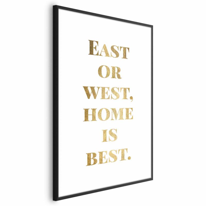 Plakat Artgeist Gold Home 60x90 cm z ramą czarną 1 szt