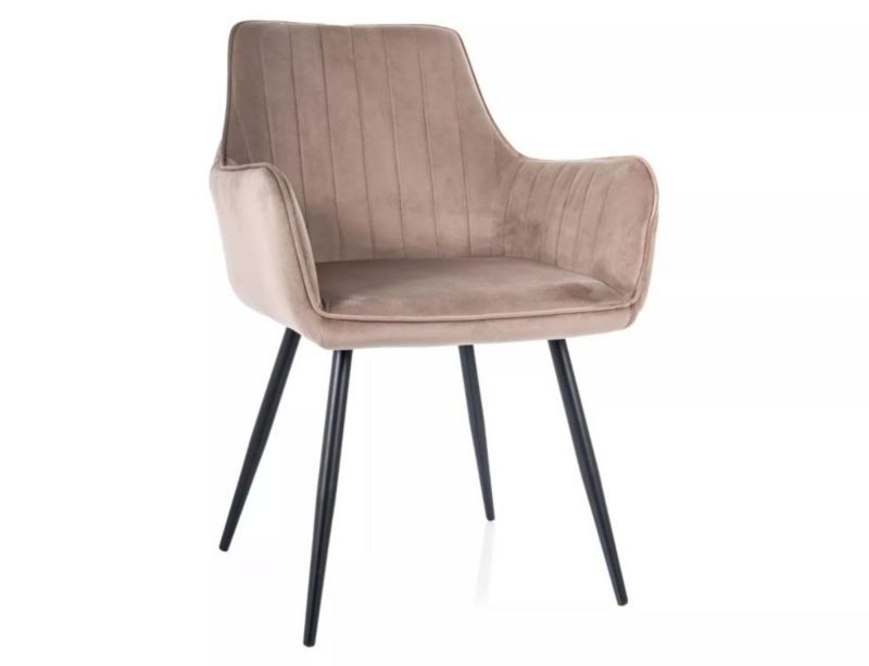 Krzesło Signal tapicerowane APPLE VELVET ciemnobeżowe 1 szt