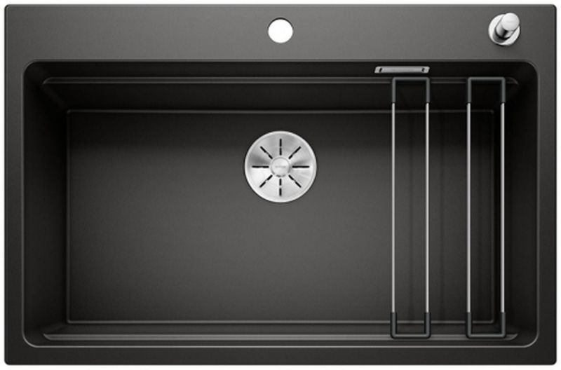 Zlewozmywak granitowy Blanco Etagon 8 czarny 78x51 cm, 1-komorowy, 1 szt.
