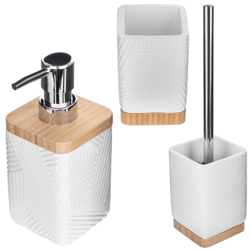 Komplet Łazienkowy KADAX 3W1 Zestaw Dozownik mydło Kubek Łazienkowy Szczotka Wc 1 szt.