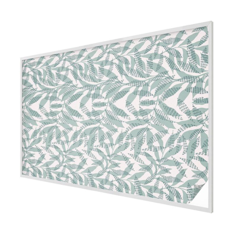 Folia Mleczna na Okno Wallfluent 200x146 cm Skutecznie Chroni Prywatność Zielone liście nowoczesny wzór natury 1 rol.