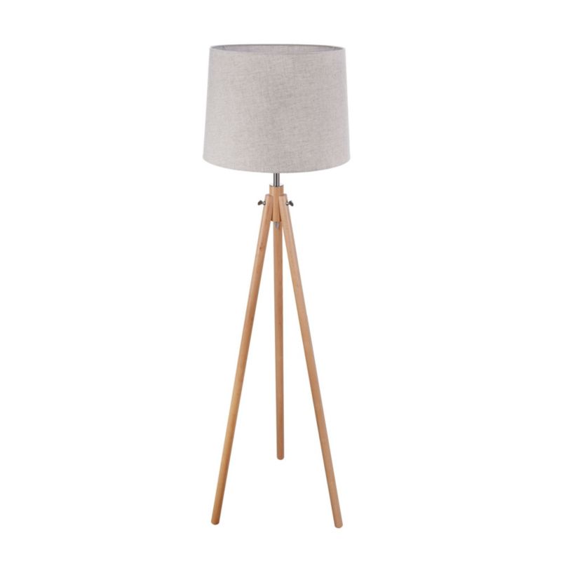 Lampa podłogowa stojąca Maytoni Calvin brązowo-beżowa 1 x E27 x 20W wym: 161,5 x 51 x 51 cm - 1 szt.
