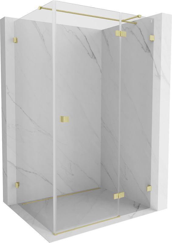 Kabina prysznicowa prostokątna Mexen Lunar T złota 135x80 cm 834T-135-080-55-00-P 1 szt.