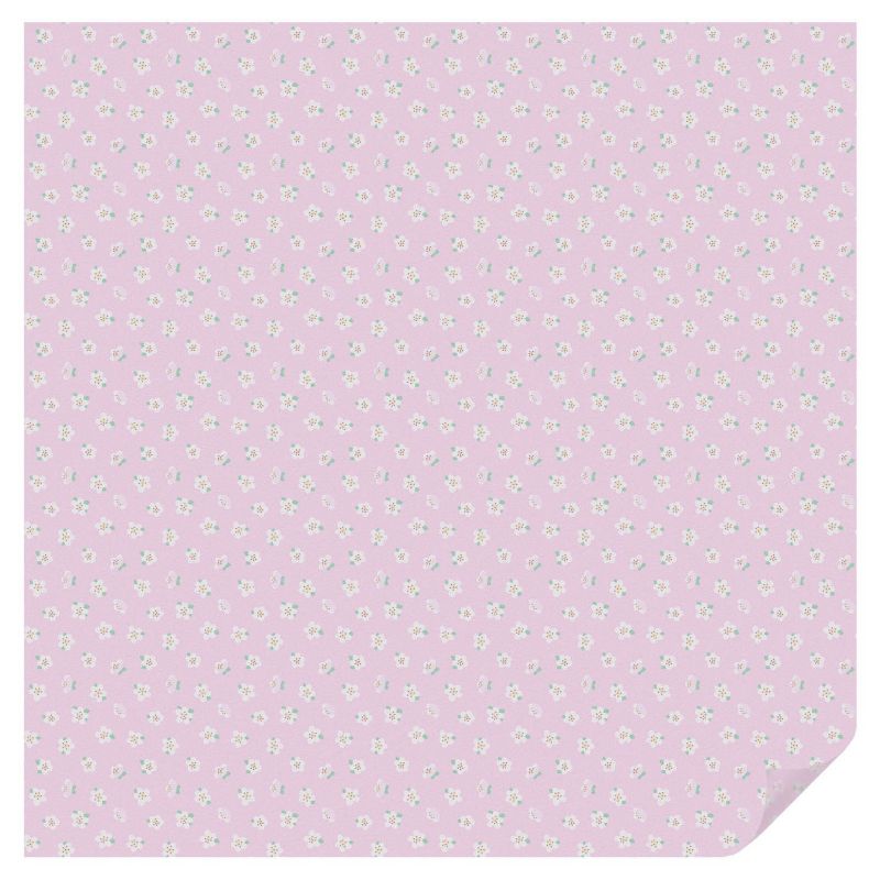 Folia Witrażowa Tulup 100x100 cm Samoprzylepna na Okno Subtelne, kwiatowe wzory na różowym tle 1 rol.