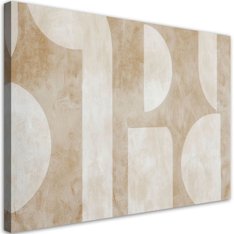 Obraz do salonu sypialni Feeby Beżowa Abstrakcja Retro 90x60cm 1szt
