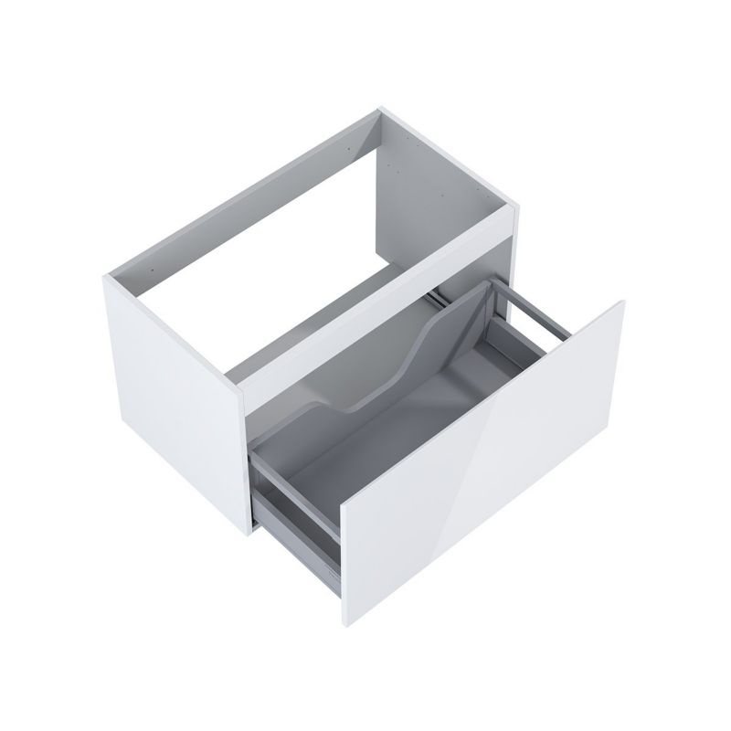 Szafka podumywalkowa Oltens Vernal 80 cm biały połysk QuietClose MDF wisząca 1 szt.