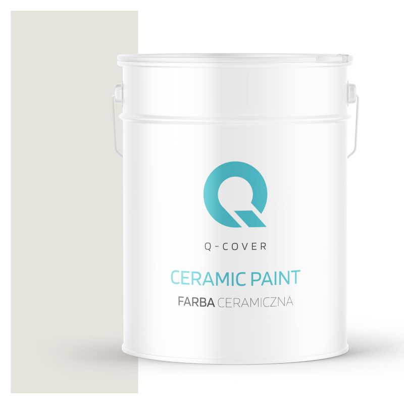 Farba Ceramiczna Do Ścian i Sufitów Q-Cover Biel złamana w szary H1276 Głęboki Mat 10L
