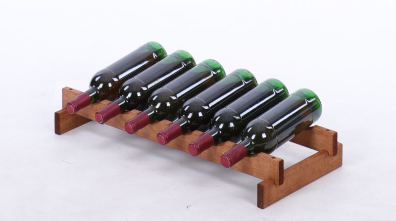 Stojak na wino MODO24 regał modułowy na butelki 1 leżnia x 6 butelek montaż bez narzędzi impregnacja brązowa 1 szt.
