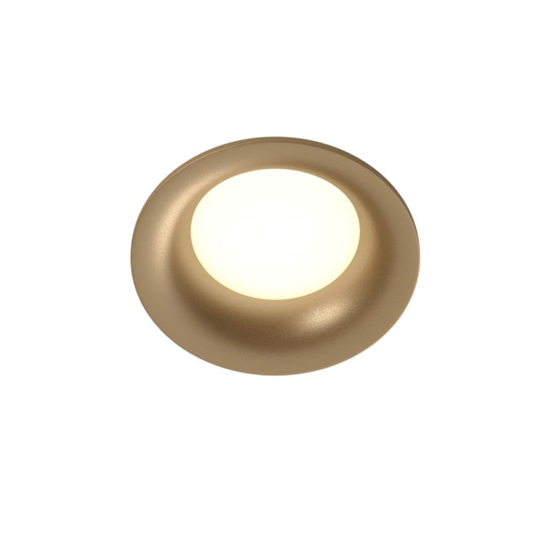 Oprawa sufitowa wpuszczana Maytoni Slim łazienkowa matowy złoty 1 x GU10 x 50W IP65 wym: 4 x 8,5 x 8,5 cm okrągła - 1 szt.