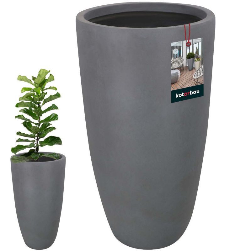 Doniczka włókno ceramiczne KOTARBAU szara 32x62 cm 1 szt.