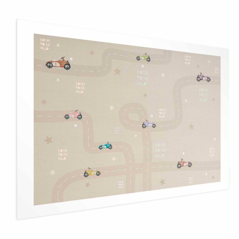 Plakat Artgeist Wyścigowe autka 90x60 cm bez ramy z marginesem 1 szt