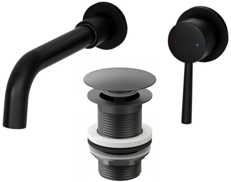 Bateria Umywalkowa Podtynkowa Granitan Kivo Czarna Korek Klik Klak Bez Przelewu 1 szt.