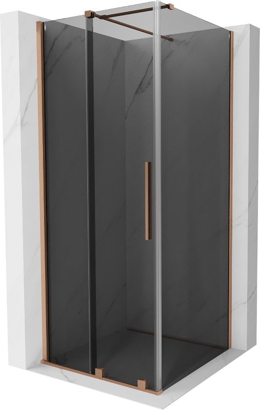 Kabina prysznicowa kwadratowa Mexen Velar grafit miedź szczotkowana 1 szt.