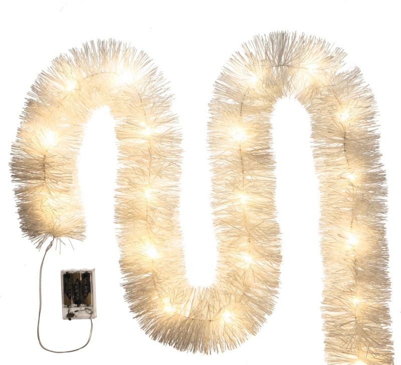 Łańcuch LED choinkowy JUMI biały na baterie świąteczny na choinkę 6 metrów 1 szt.