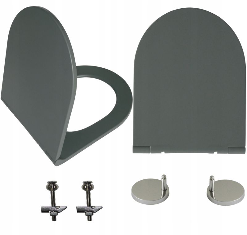 Deska sedesowa Estiva Gray Matt wolnoopadająca duroplastowa szara 1 szt.