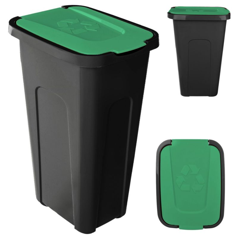 Kosz KADAX Na Śmieci Pojemnik Odpady Do Segregacji 30L Kubeł Śmietnik Z Pokrywą 1szt.